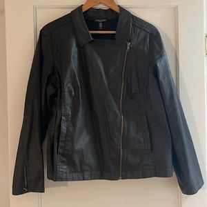 Eileen Fisher Moto Jacket Black Womens 1X